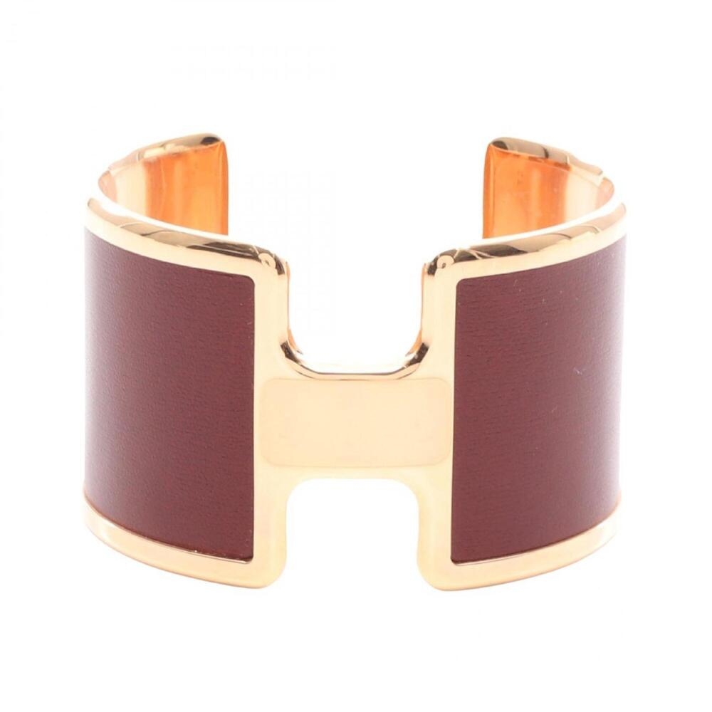 HERMES Red Leather Bracelet